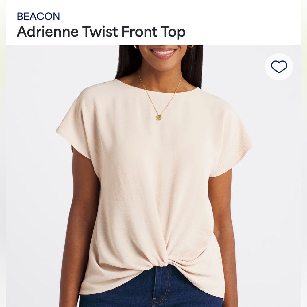 Beacon Apparel short sleeve cream top size XXL